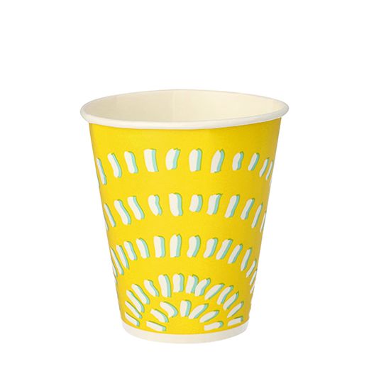 Pappbecher für Kaltgetränke, 0,3 l gelb 1