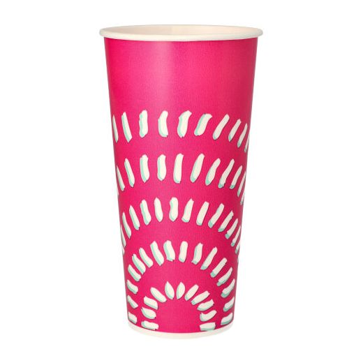 Pappbecher für Kaltgetränke, 0,5 l pink 1