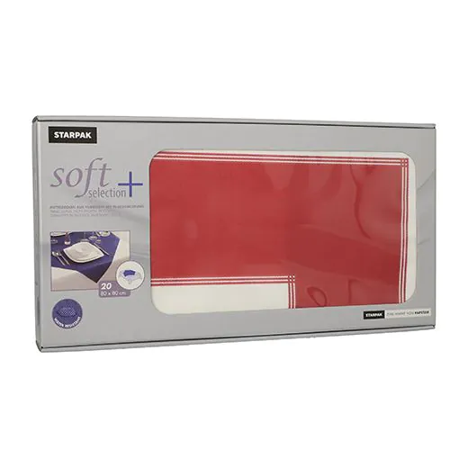 Vlies Mitteldecken, bordeaux "soft selection plus" 80 x 80 cm  - Bild 1