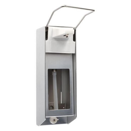Wandspender 1000 ml "Aluminium", 28,5 x 9,5 x 23 cm, Langarmhebel, inkl. Verschlussblende - Bild 1