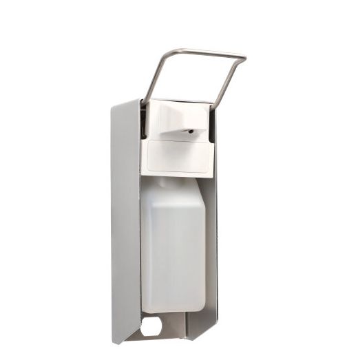 Wandspender 500 ml "Aluminium", 27,5 x 8,5 x 16 cm, Kurzarmhebel, inkl. Flasche - Bild 1