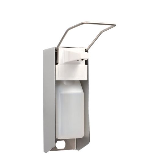 Wandspender 500 ml "Aluminium", 27,5 x 8,5 x 23 cm, Langarmhebel, inkl. Flasche - Bild 1