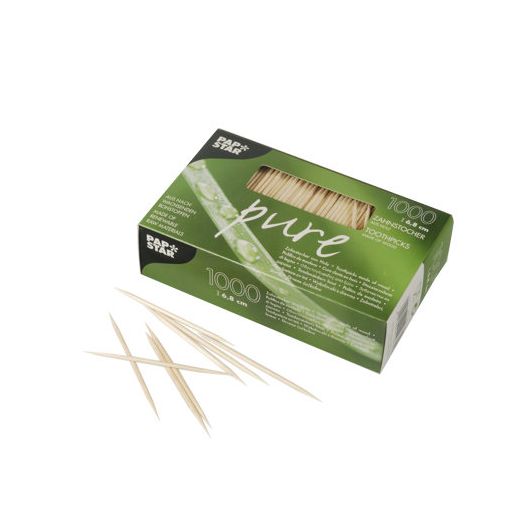 Zahnstocher, Holz "pure" rund 6,8 cm 1