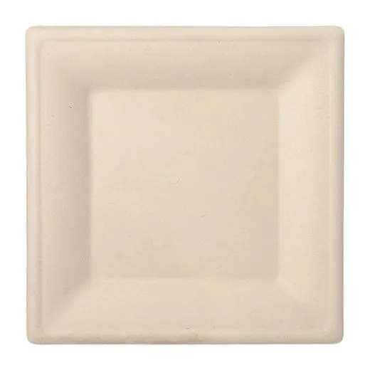 Zuckerrohr Teller eckig "pure" 26 x 26 cm natur - Bild 1 Zuckerrohr Teller eckig "pure" 26 x 26 cm natur - Bild 1