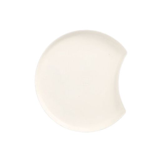 Zuckerrohrteller "pure" Halbmond Ø 12 cm · 1 cm weiss "Cella" - Bild 1