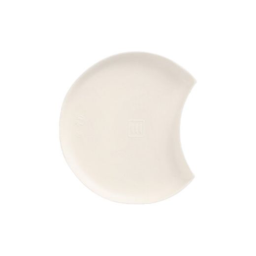 Zuckerrohrteller "pure" Halbmond Ø 9 cm · 1 cm weiss "Cella" - Bild 1