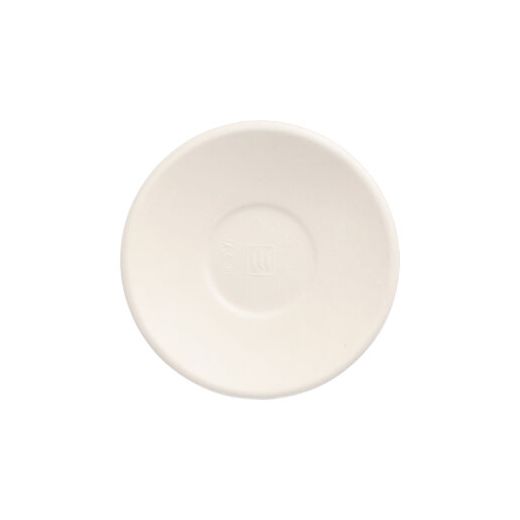 Zuckerrohrteller "pure" rund Ø 9 cm · 1,2 cm weiss "Cella" - Bild 1