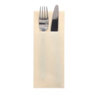 Airlaid Bestecktaschen, 40 x 33 cm,1/8-Falz, creme