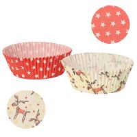 Backförmchen, Papier Ø 5 cm · 2,5 cm "Elk & Stars" sortiert