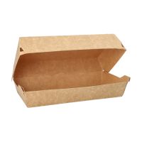 Baguetteboxen, Pappe "pure" 23,5 x 12 cm braun "100% Fair" groß