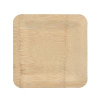 Bambus Teller "pure" eckig 25,5 x 25,5 cm natur
