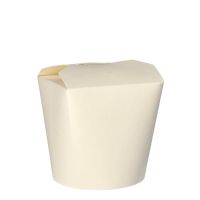 Bio-Nudelbox - Asia-Box aus Pappe 750 ml 10 x 10 x 8,5 cm weiss