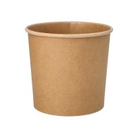Bio-Suppenbecher To Go, Pappe rund 760 ml braun