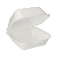Burger-Boxen mit Klappdeckel aus XPS 14,5 x 15,5 cm weiss