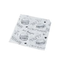 Burger Tüten, 13,5 x 13 cm, weiss, fettdicht