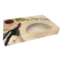 Catering-Kartons 8 x 55 x 37,5 cm "Burgund" mit Sichtfenster, zweiteilig