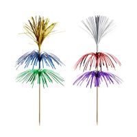 Cocktail-Palme 18 cm farbig sortiert "Feuerwerk" 3-lagig