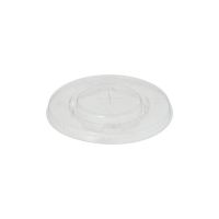 Deckel, PLA "pure" rund Ø 9,5 cm glasklar mit Kreuzschlitz