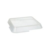 Deckel für Mehrweg-Foodboxen eckig, 15,6 x 15,6 x 2,5 cm transparent