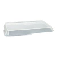 Deckel für Mehrweg-Foodboxen eckig, 15,6 x 23,4 x 2,5 cm transparent