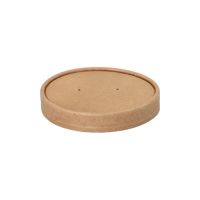 Deckel für Suppenbecher To Go, Pappe Ø 9,8 cm, braun
