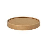 Deckel für Suppenbecher "To Go", Pappe rund Ø 11,5 cm · 1,6 cm braun