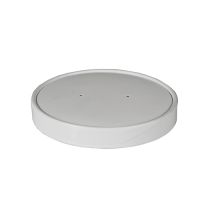 Deckel für Suppenbecher "To Go", Pappe rund Ø 11,8 cm weiss