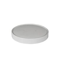 Deckel für Suppenbecher "To Go", Pappe rund Ø 9,9 cm weiss