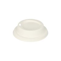 Dom-Deckel aus Zuckerrohr "pure" rund Ø 9 cm weiss