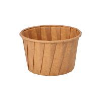 Dressingbecher aus Papier "pure" 90 ml Ø 6,6 cm · 4,2 cm braun