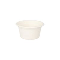 Dressingschalen aus Zuckerrohr "pure" 60 ml Ø 6 cm · 3 cm weiss