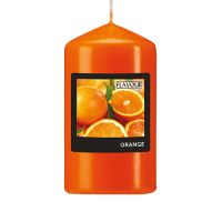 Duft-Stumpenkerzen, Orange, Ø 58 mm · 110 mm, "Flavour"