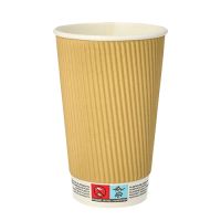 Einweg-Kaffeebecher, Pappe 0,4 l, doppelwandig