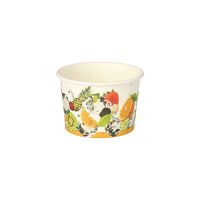 Eisbecher, Pappe, 125 ml, rund Ø 7,5 cm,  5 cm, "Früchte"
