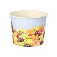 Eisbecher To Go, Pappe rund 500 ml Ø 11 cm · 8,3 cm "Früchte"