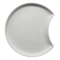 Fingerfood-Teller aus Porzellan, Halbmond Ø 12 cm · 1,2 cm weiss "Ano"
