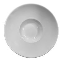 Fingerfood-Teller aus Porzellan, rund Ø 14,5 cm · 3,7 cm weiss "Evidence"