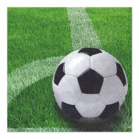 Fußball Servietten, 3-lagig 1/4-Falz 33 x 33 cm "Football"