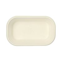 Gastronorm-Behälter GN 1/4 Zuckerrohr, PLA beschichtet eckig 1,8 l 6,5 cm x 26,5 cm x 16,2 cm weiss