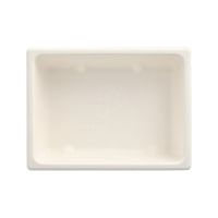 Gastronorm-Behälter GN 1/8 Zuckerrohr, PLA beschichtet eckig 16,5 x 12,3 cm x 4,7 cm weiss