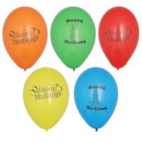 Geburtstagsluftballons Ø 22 cm farbig sortiert "Happy Birthday"