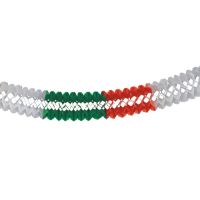 Papiergirlande (Großraum) Ø 16 cm · 10 m grün/weiss/rot schwer entflammbar