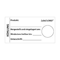 HACCP Etiketten 37 x 64 mm weiss Kühlschrank, abwaschbar