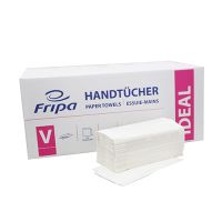 Handtuchpapier, V-Falz, 1-lagig, 25 x 23 cm, hochweiss Zick Zack 