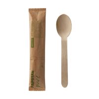 Holzlöffel "pure" 16 cm natur einzeln verpackt in Papierbeutel