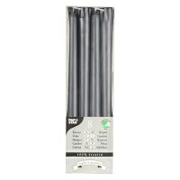 Leuchterkerzen grau Ø 2,2 cm · 25 cm aus 100 % Stearin