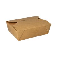 Lunchboxen, Pappe "pure" 1000 ml 13,5 x 16,5 cm x 5 cm braun