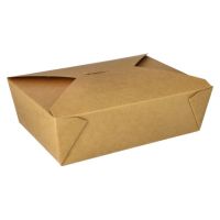 Lunchboxen, Pappe 2000 ml 15,5 x 21,5 cm x 6,5 cm braun