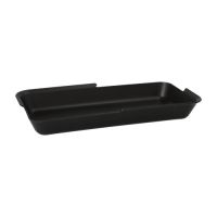 Mehrweg-Foodboxen eckig, 11,7 x 23,4 x 3 cm schwarz 