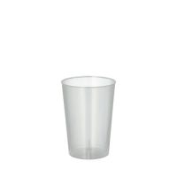 Mehrweg Plastikbecher (PP), 0,1 l Ø 5,2 cm · 7,4 cm transluzent unzerbrechlich